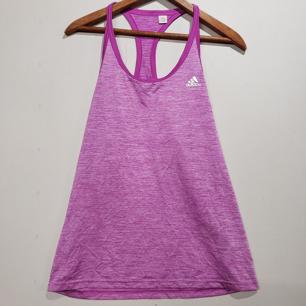 Adidas Heathered Purple Racerback Tank Top